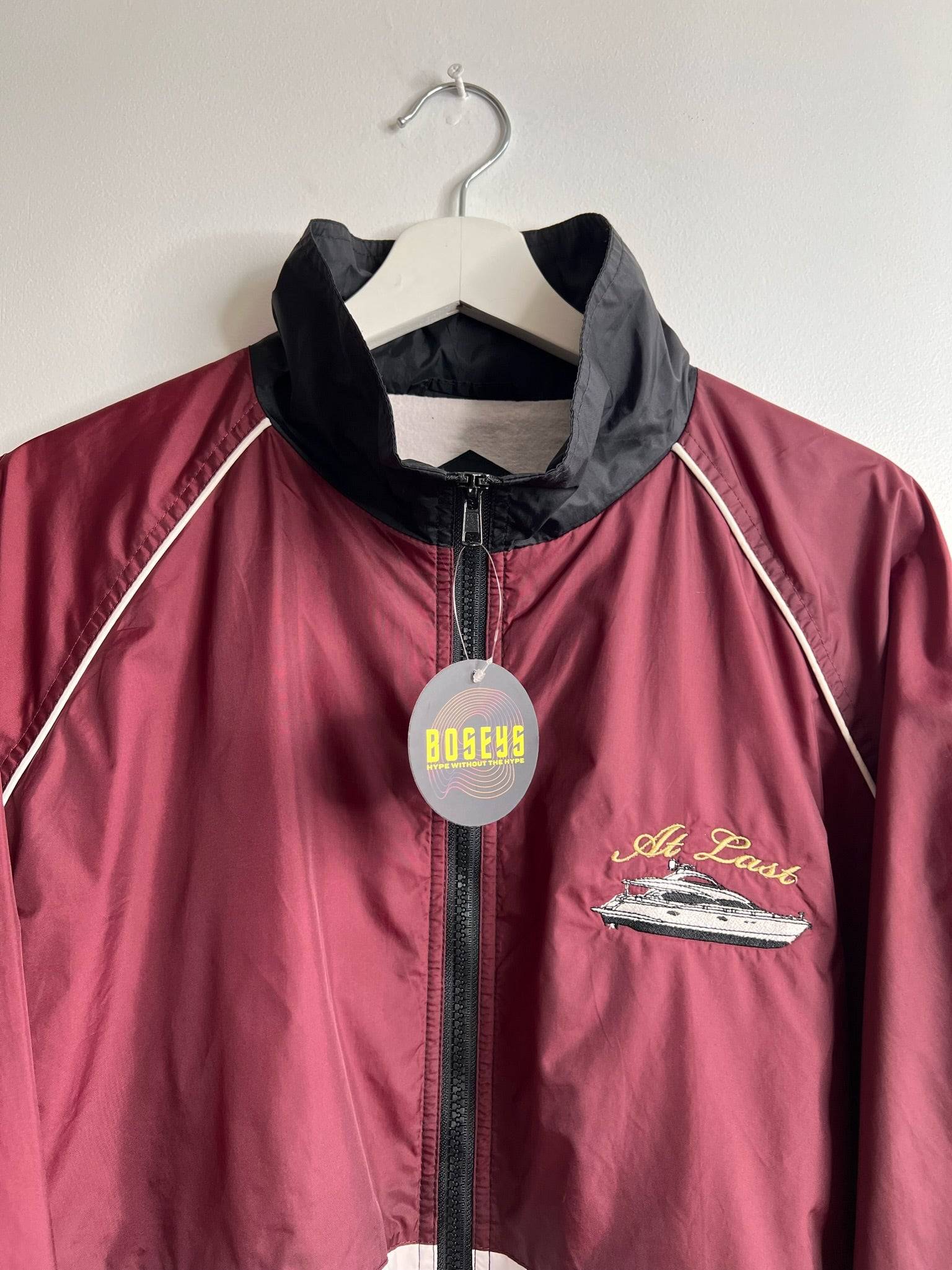 Sport Tex by Port Authority Maroon and Black windbreaker | Fits Upto XL