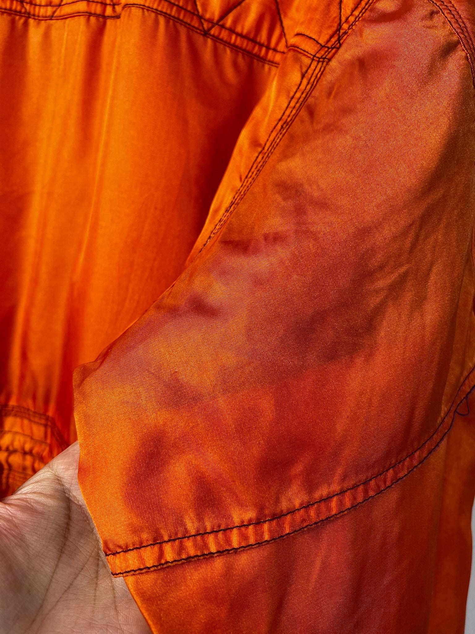 Vintage Carrot Orange with Purple Ski Jacket | Fits Upto L