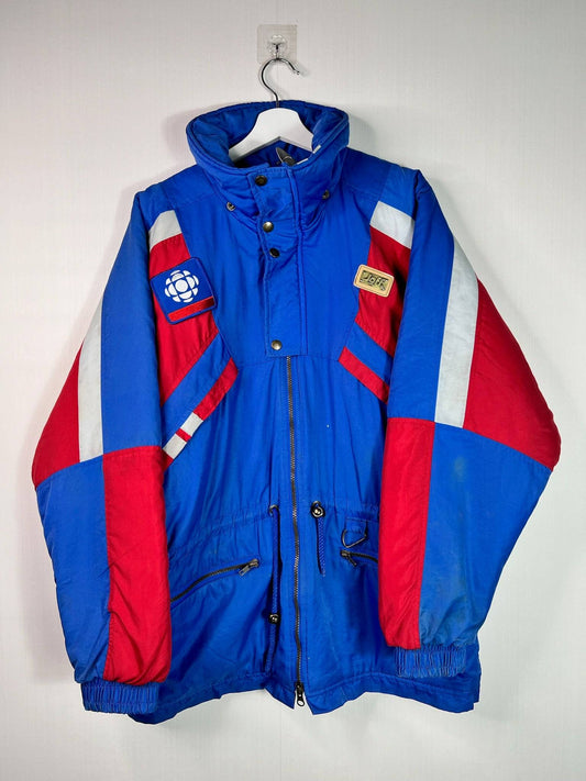 Vintage Joff Extreme Skiing Tactical Blue/Red/White Jacket | Fits Upto XL