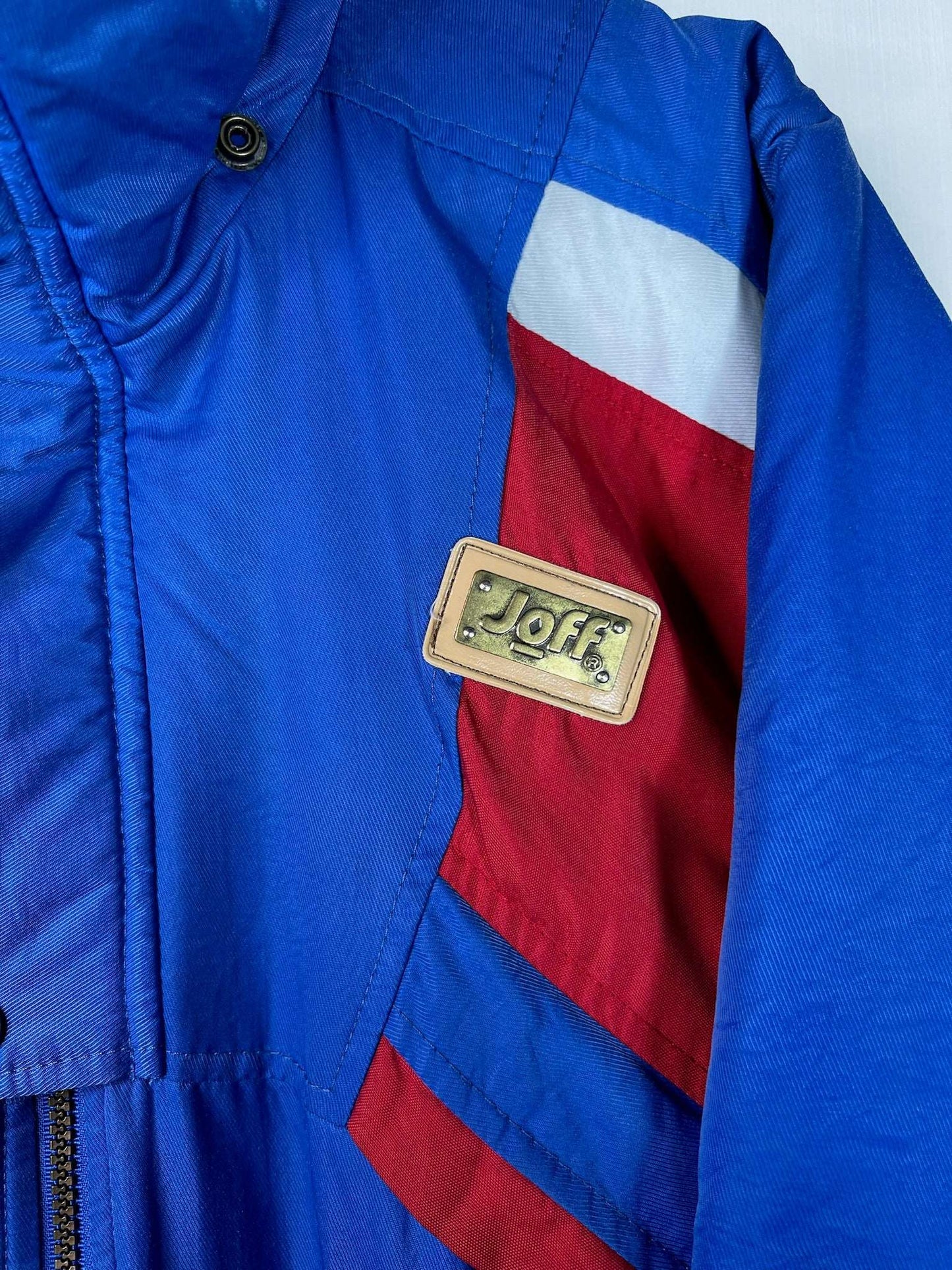 Vintage Joff Extreme Skiing Tactical Blue/Red/White Jacket | Fits Upto XL