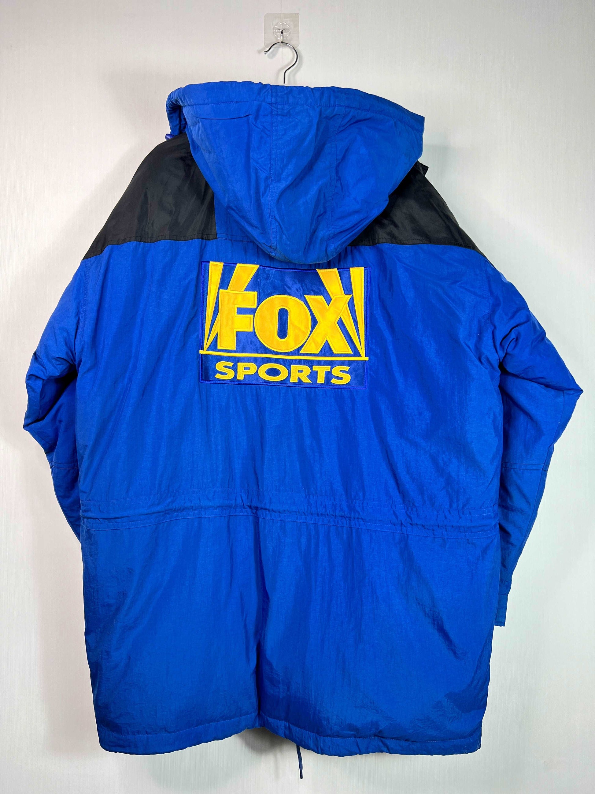 Vintage Starter Fox Sports Blue long Parka jacket  | Fits Upto XL/2XL