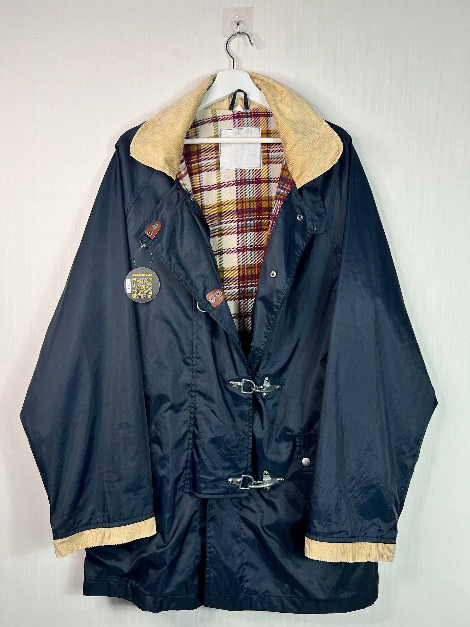 American Vintage 90s Navy Blue Fireman Clasp jacket | Fits Upto XL