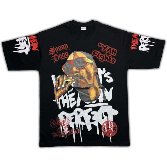 Snoop Dogg Double Side Printed Black Tee | Fits Upto Free size L/XL