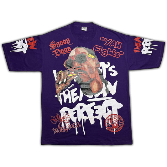 Snoop Dogg Double Side Printed Purple Tee | Fits Upto Free size L/XL