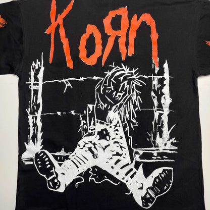 Korn Double Side Printed Black Tee | Fits Upto Free size XL