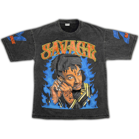 21 Savage Double Side Space Gray Tee | Fits Upto Free size L