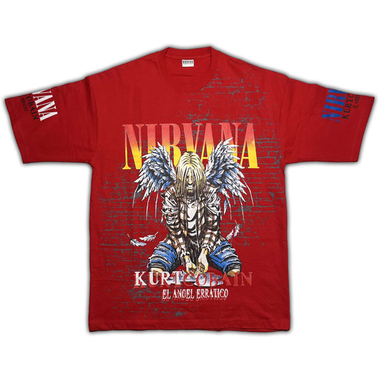 Nirvana Double Side Printed Red Tee | Fits Upto Free size L