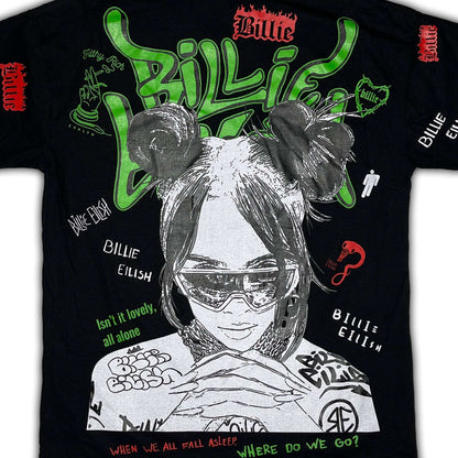 Billie Eilish Double Side Printed Black Tee | Fits Upto Free size L/XL