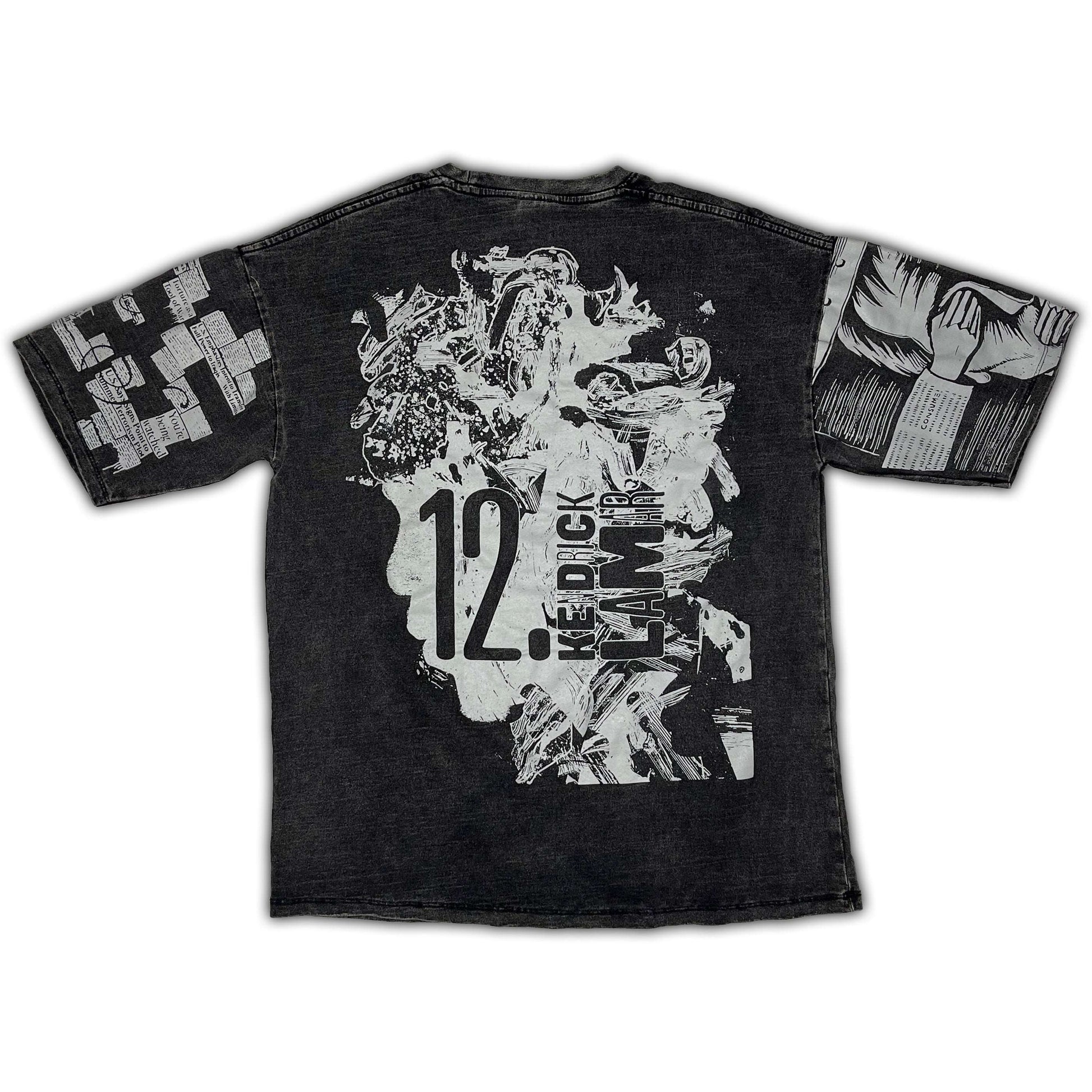 Kendrick Lamar Double Side Printed Space Gray Tee | Fits Upto Free sized upto L
